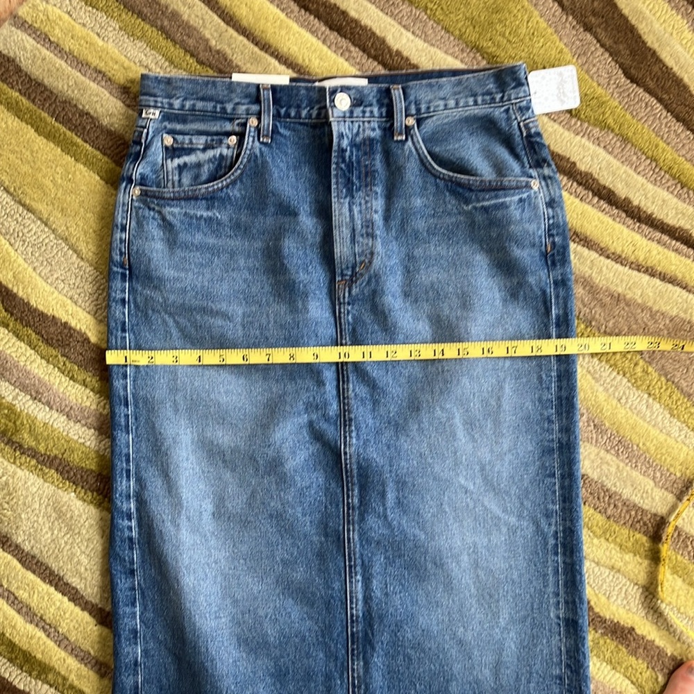 CITIZENS OF HUMANITY free people 
Daru Peri maxi denim Pencil Skirt 28 NW - Picture 8 of 13